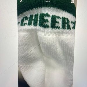Kelly Green Microfiber Tab Cheer Socks. Small or Large